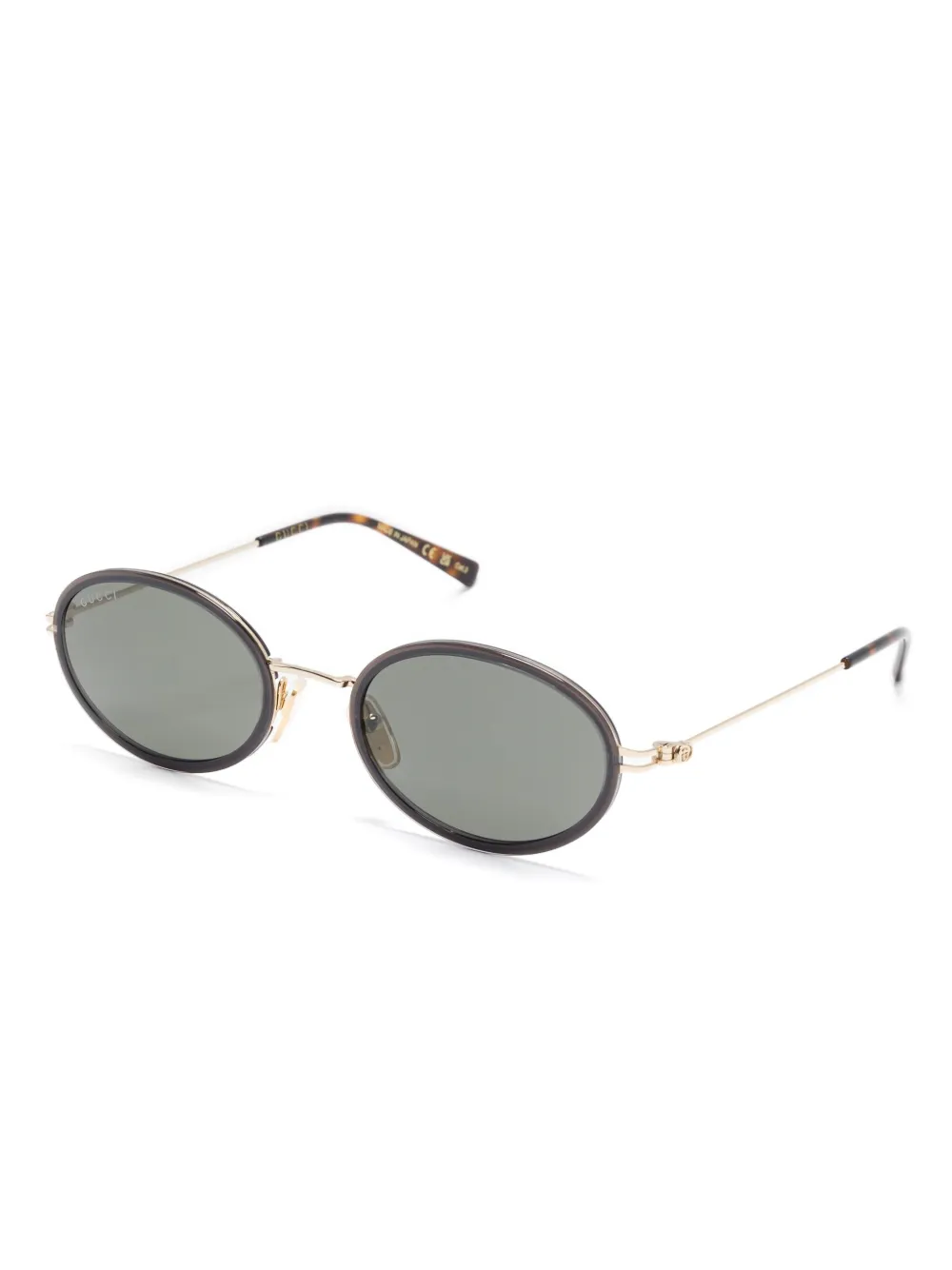 Gucci Eyewear Zonnebril met ovalen montuur Grijs