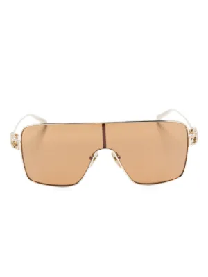 Gucci Eyewear Interlocking G-logo Sunglasses | Yellow | FARFETCH