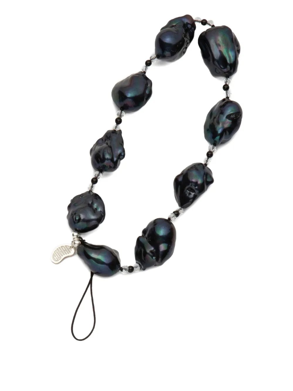 Gohar World Pendente per smartphone con perle barocche - Argento