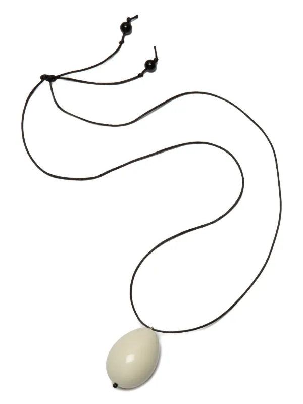 Gohar World Host Pendant Egg Necklace in Black