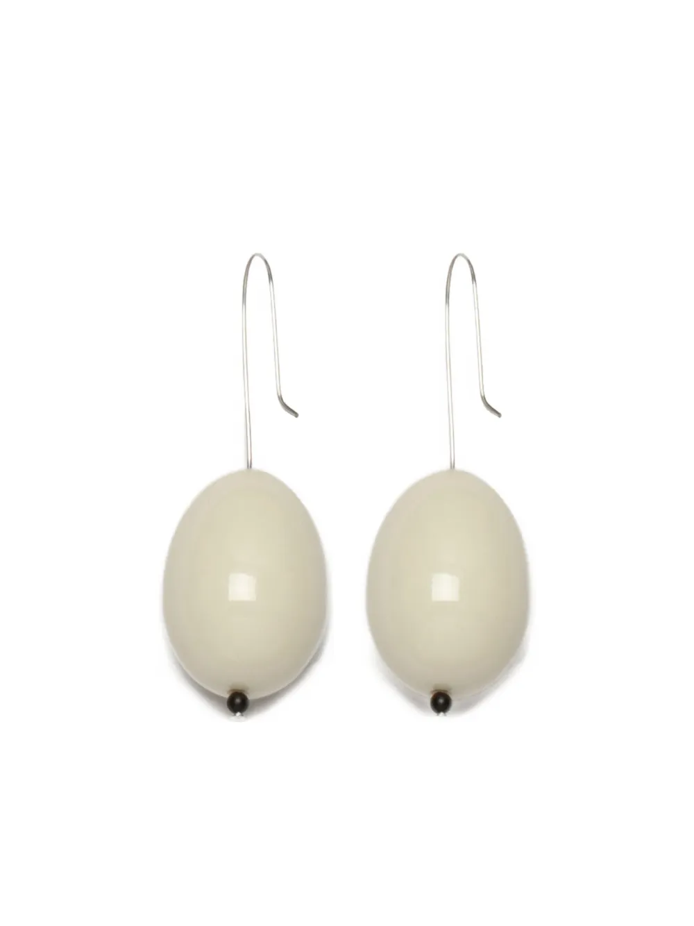 Gohar World aretes con dije de huevo | blanco | Image 1