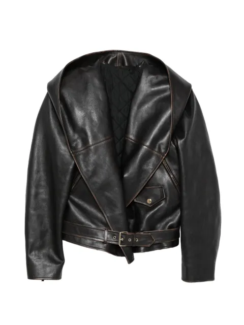 Alaïa hooded belted jacket