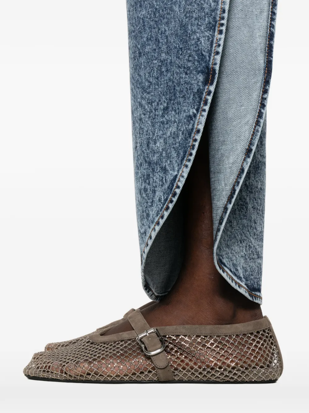 Slit-Detail Jeans