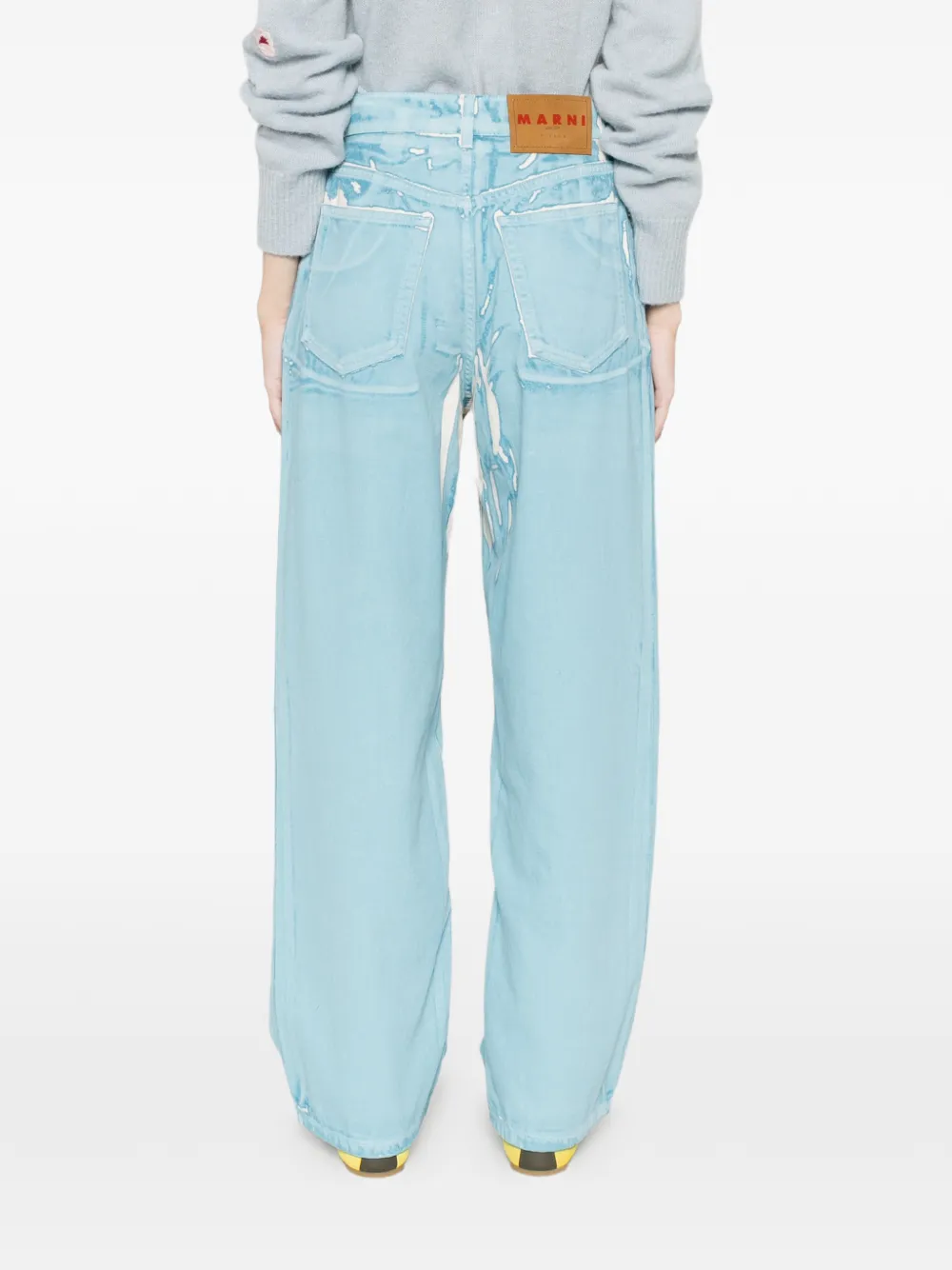 Marni Jeans met wijde pijpen Blauw