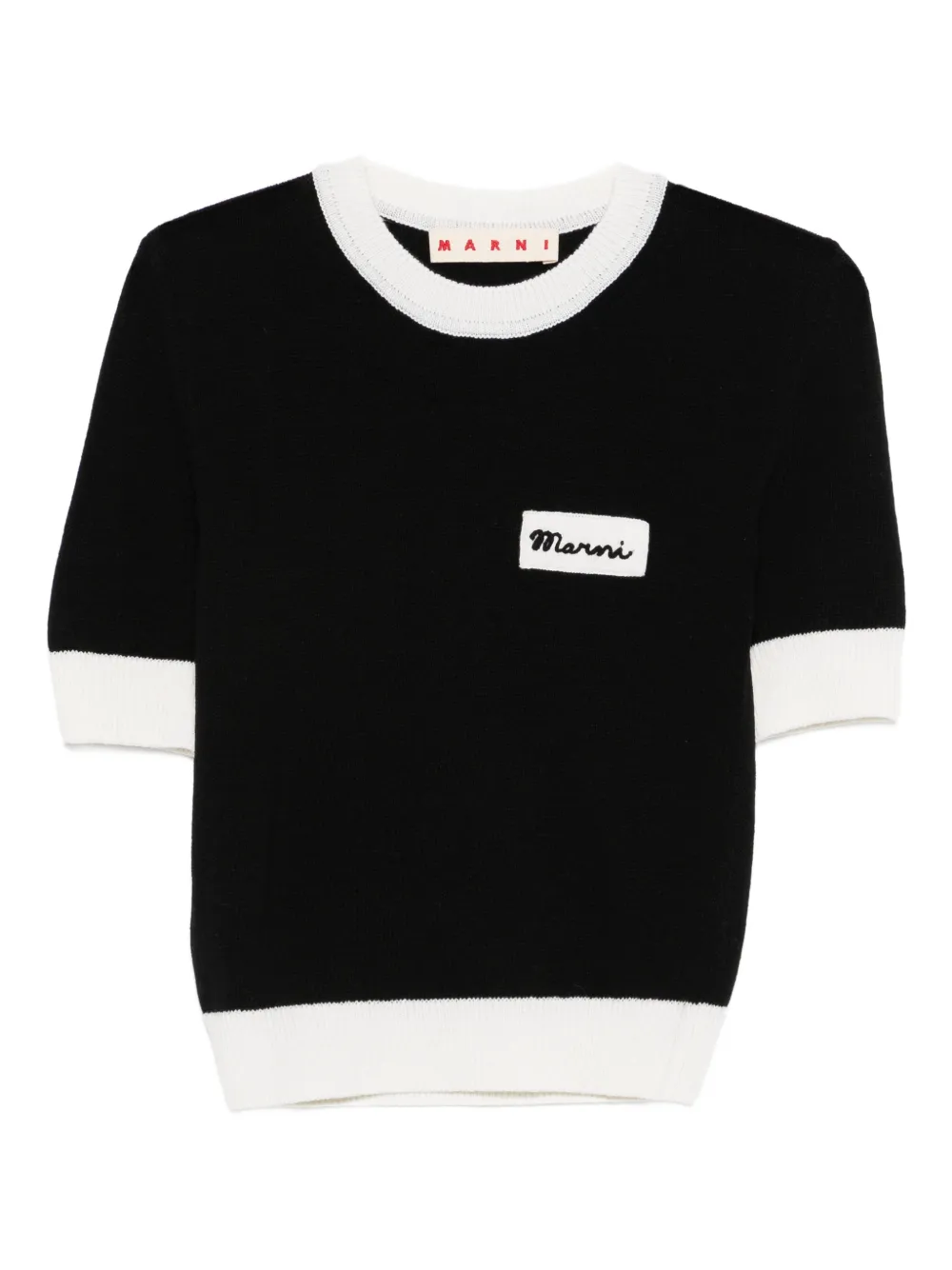 Marni logo short-sleeve top | Black | Image 1