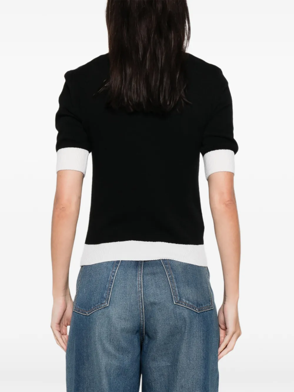 Marni Logo Short-sleeve Top In Black