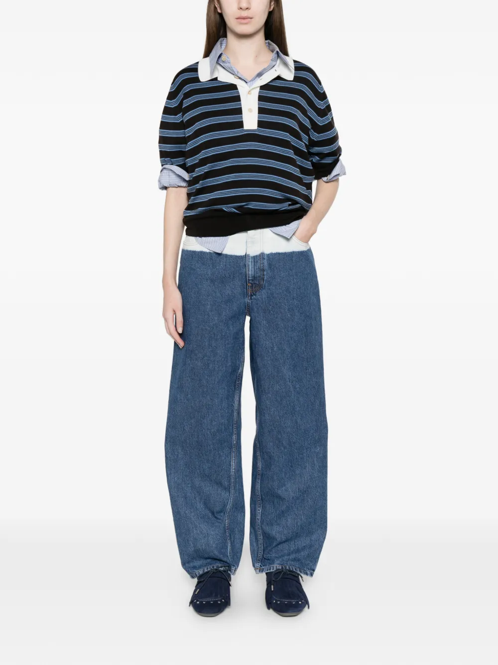  Marni Gradient Wide Leg Jeans - Blue 