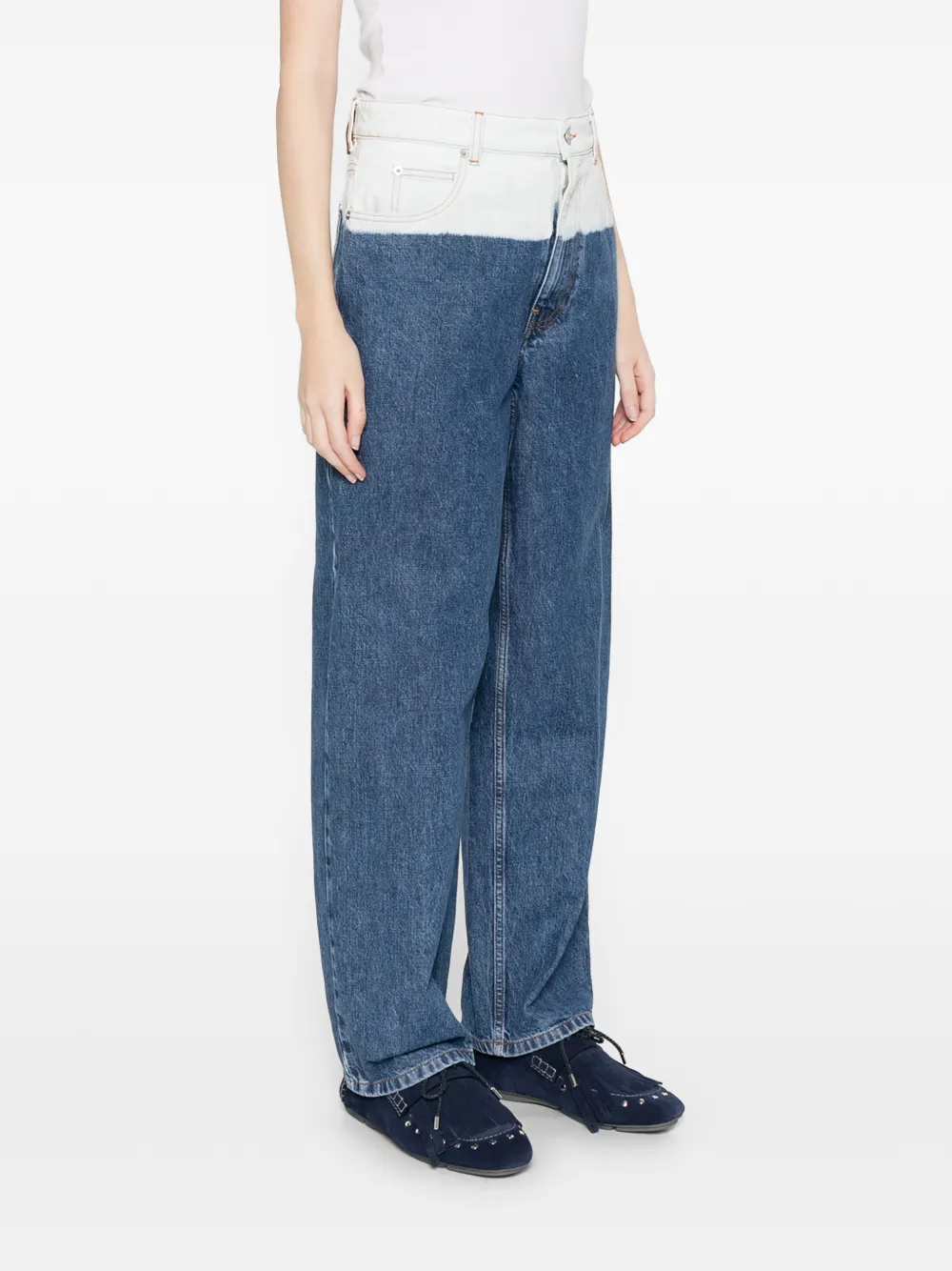  Marni Gradient Wide Leg Jeans - Blue 