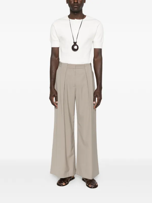 LEMAIRE ヘンリーネック トップ | ホワイト | FARFETCH JP
