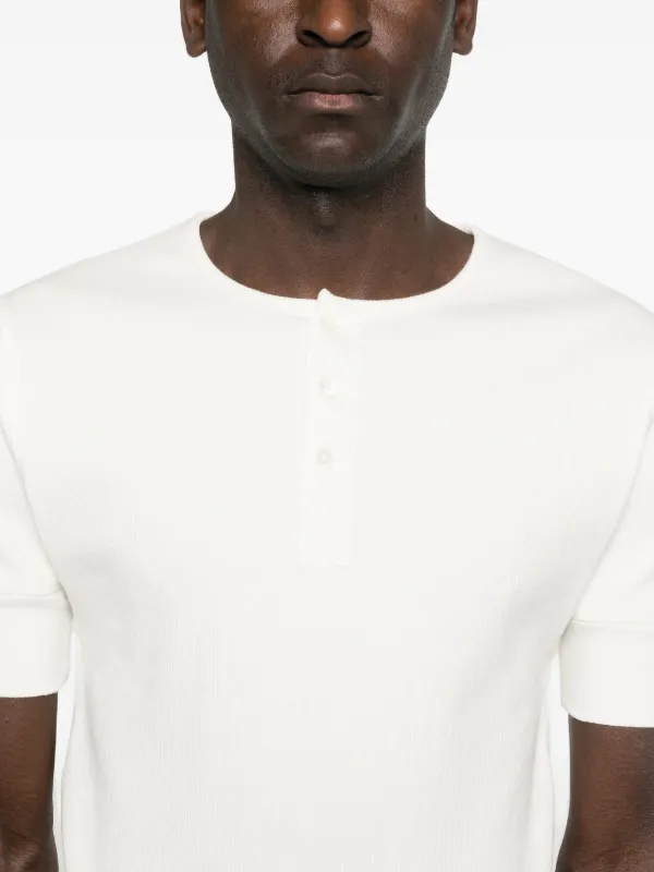 LEMAIRE ヘンリーネック トップ | ホワイト | FARFETCH JP