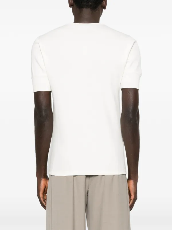 LEMAIRE Henley Ribbed Top | White | FARFETCH