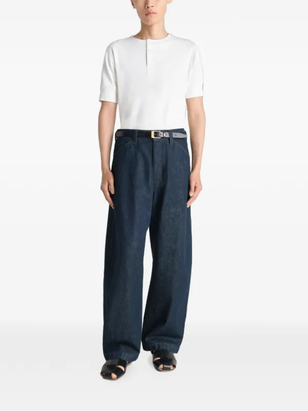 LEMAIRE ヘンリーネック トップ | ホワイト | FARFETCH JP