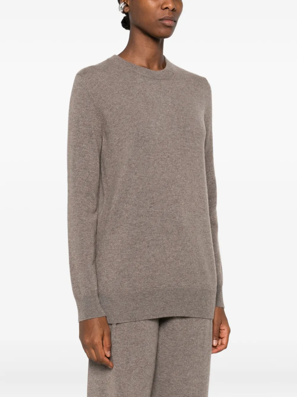 Lisa Yang Round-neck Cashmere Sweater In Gray
