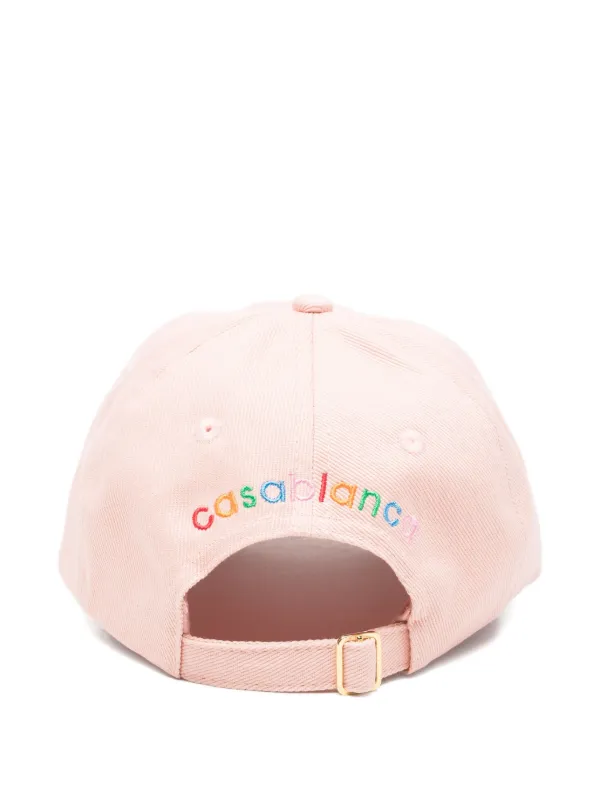Casablanca logo-embroidered Cap | Pink | FARFETCH