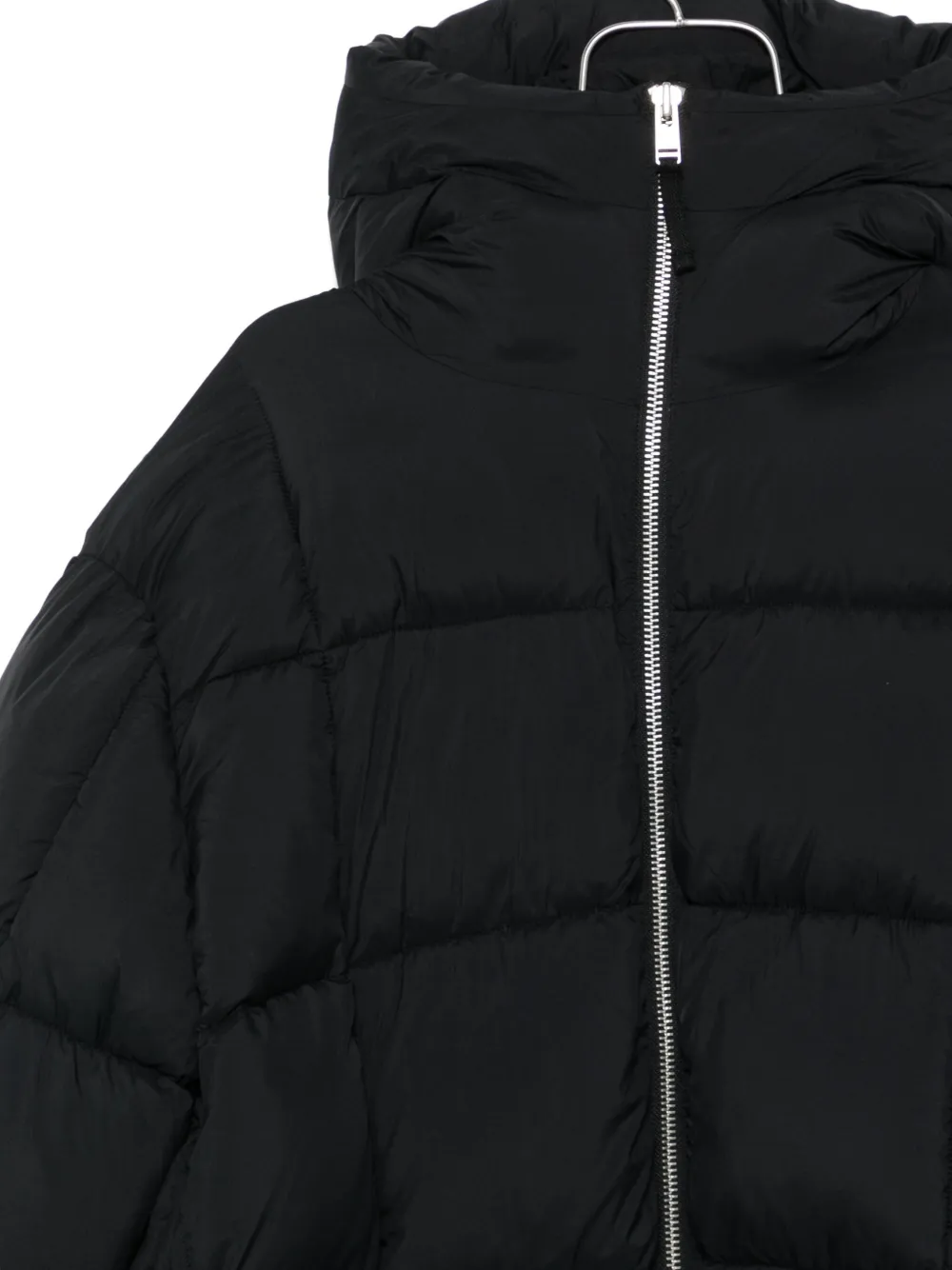 Thom Krom Quilted Zip-front Coat In Black