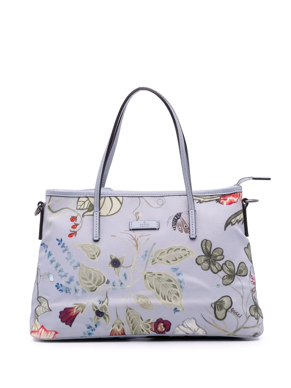 Gucci Pre-Owned 2016-2025 Small Canvas Flora Knight Convertible Tote satchel | Blue | Image 1