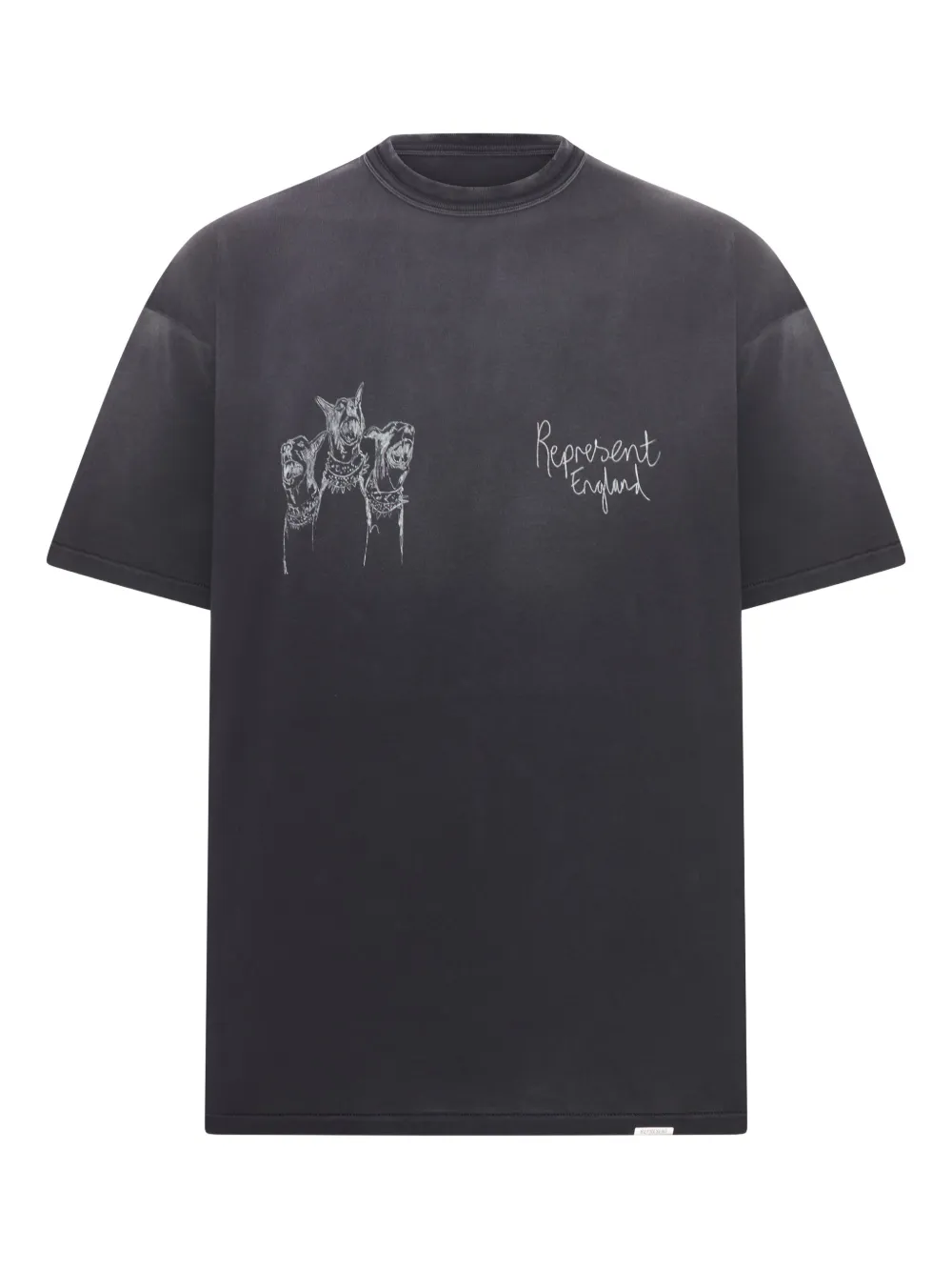Represent Graphic Print Crewneck Short Sleeve T-shirt In Black