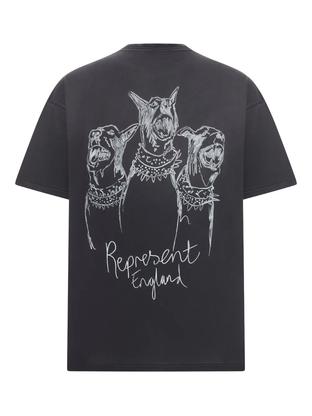 Represent Graphic Print Crewneck Short Sleeve T-shirt In Black