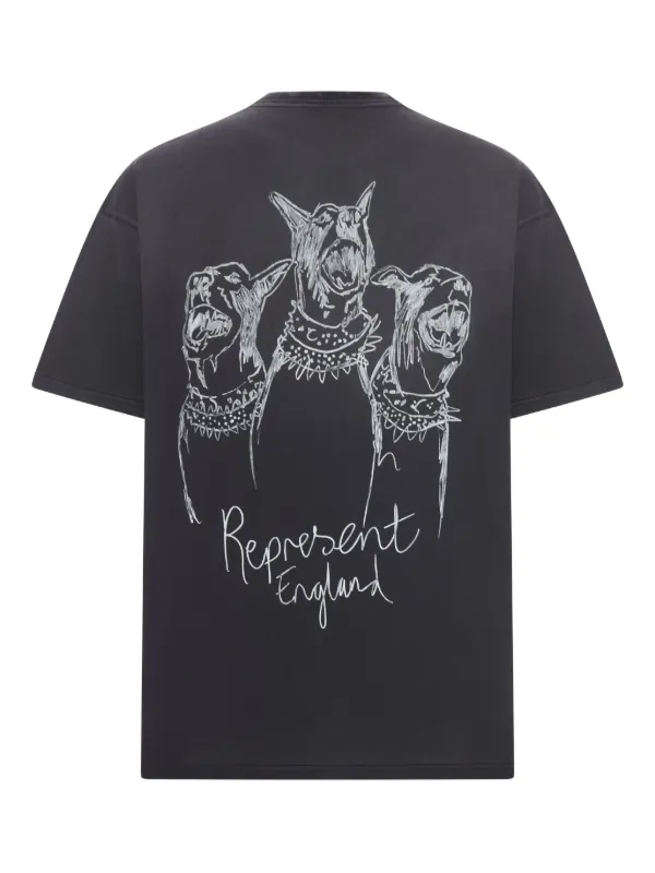 Represent Thoroughbred Dogs Graphic T-shirt | Black | FARFETCH
