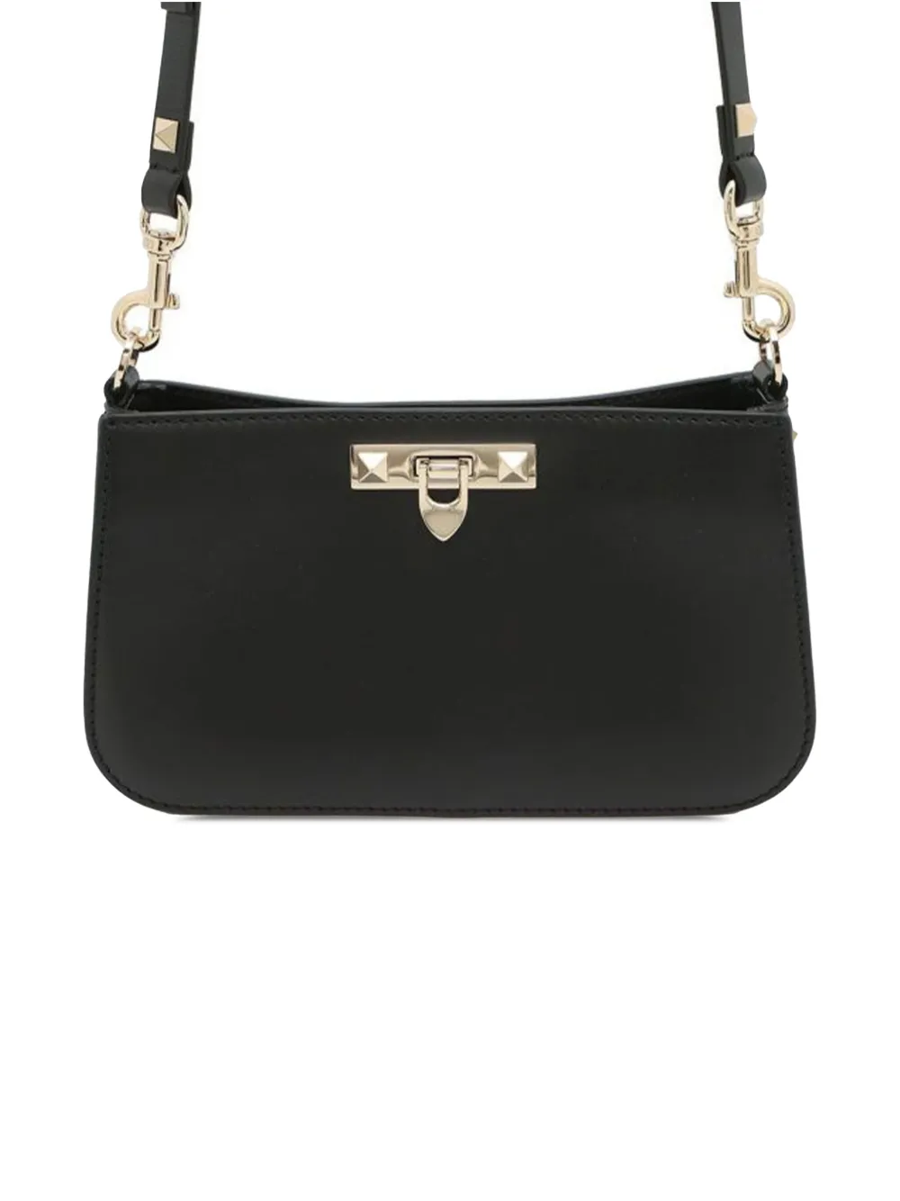 Valentino Garavani Pre-Owned 2018-2025 Calfskin Rockstud Flip Lock crossbody bag | Black | Image 1