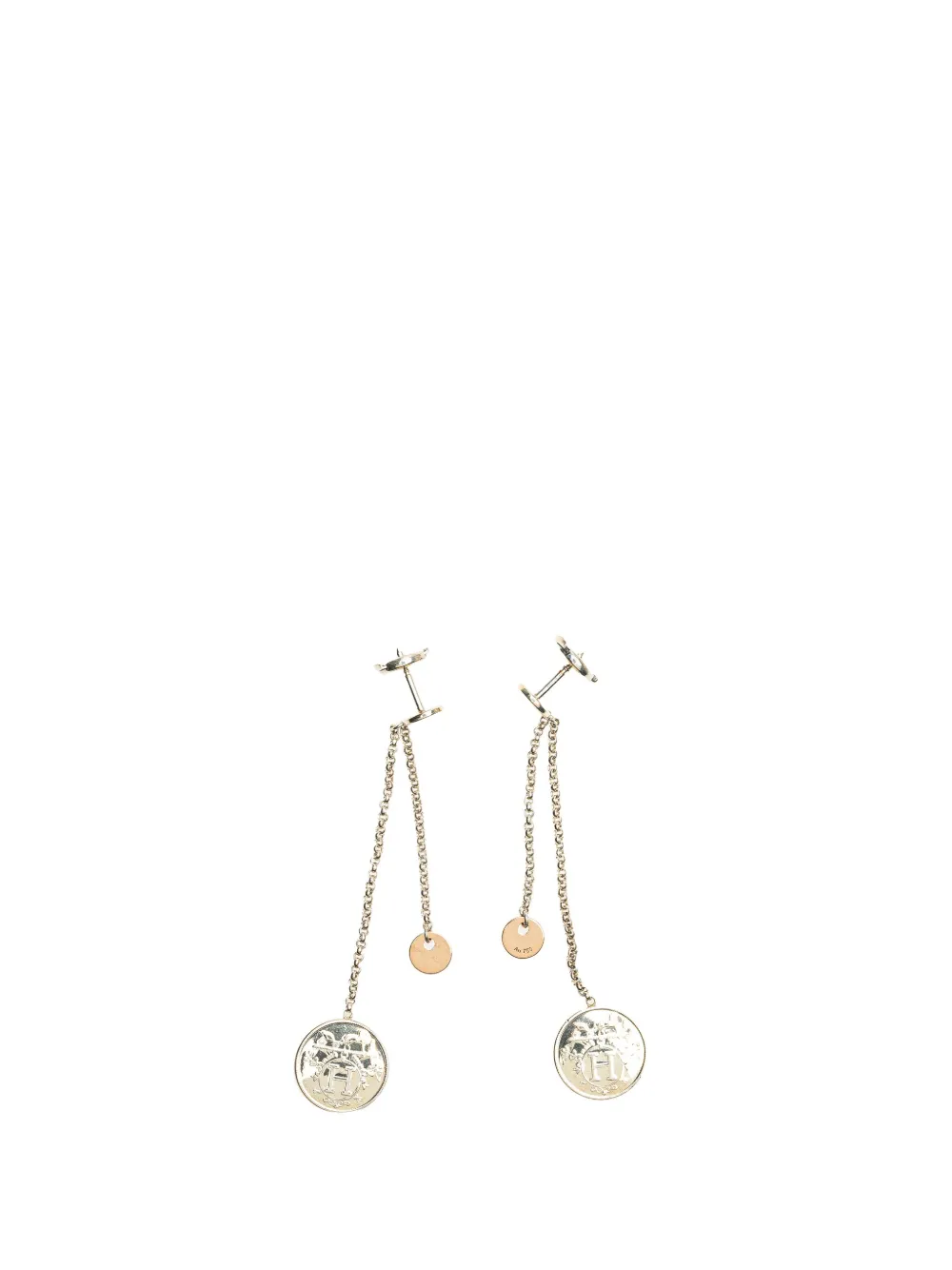 Hermès Pre-Owned aretes Ex Libris Swing en plata de ley y oro rosa de 18kt 2000-2015 | rosado | Image 1
