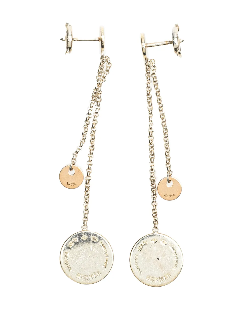 Hermès Pre-Owned aretes Ex Libris Swing en plata de ley y oro rosa de 18kt 2000-2015 | Image 2
