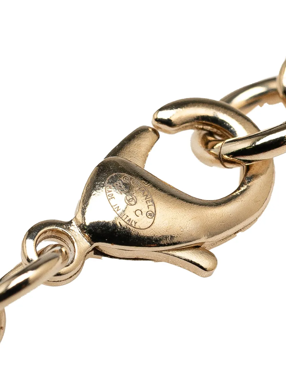 Pre-owned Chanel 2022 Gold Plated Enamel Cc Lion Book Locket Pendant Necklace Costume Necklace