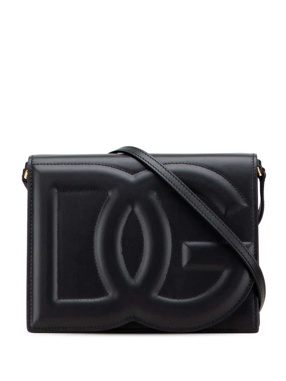 Dolce & Gabbana Pre-Owned 2021-2025 Leather DG Logo Flap crossbody bag | Black | Image 1