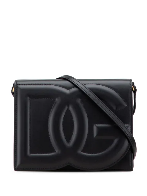 Dolce & Gabbana Pre-Owned 2021-2025 Leather DG Logo Flap crossbody bag