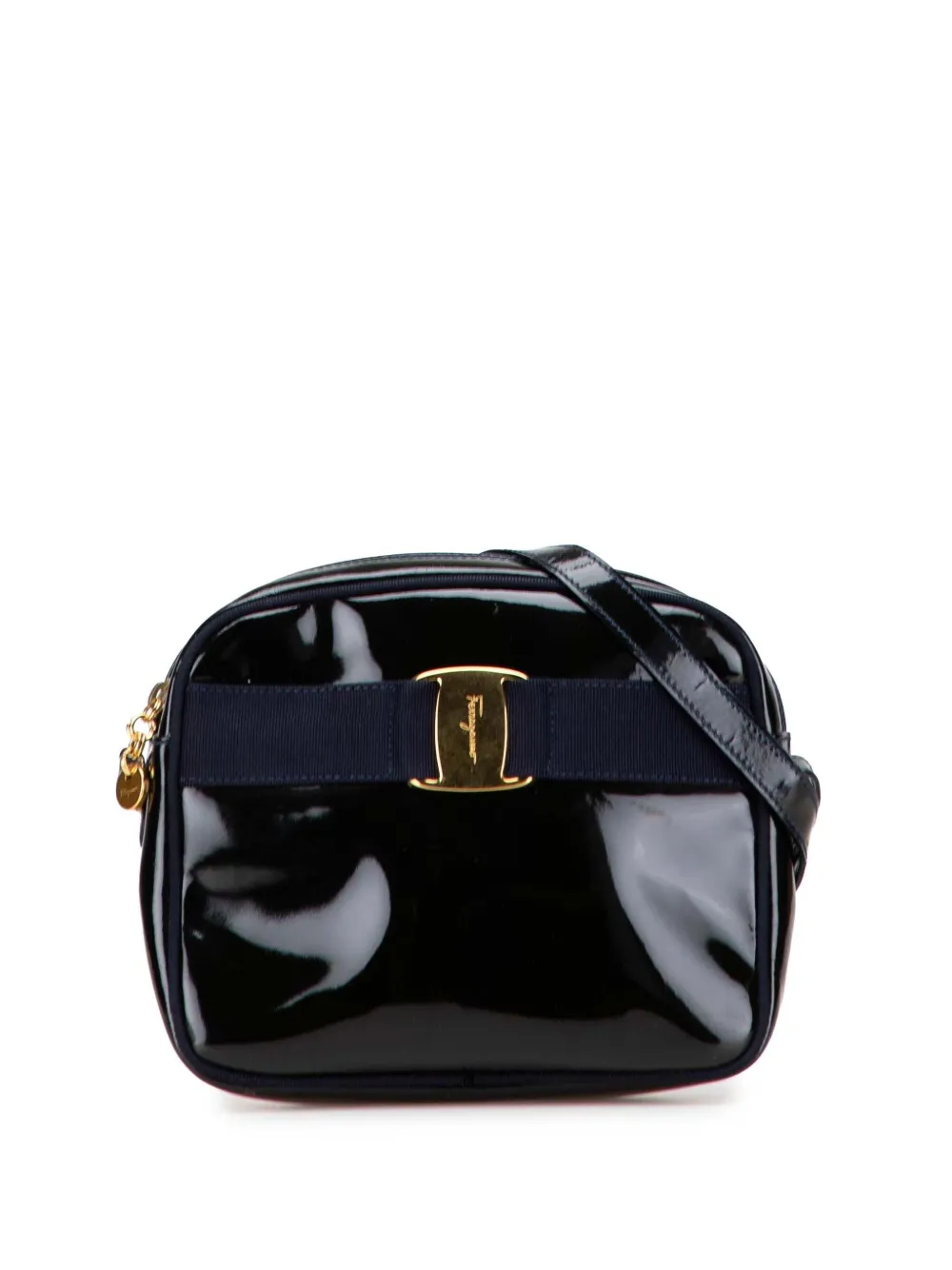 Ferragamo Pre-Owned 2000-2025 Patent Vara crossbody bag | Blue | Image 1