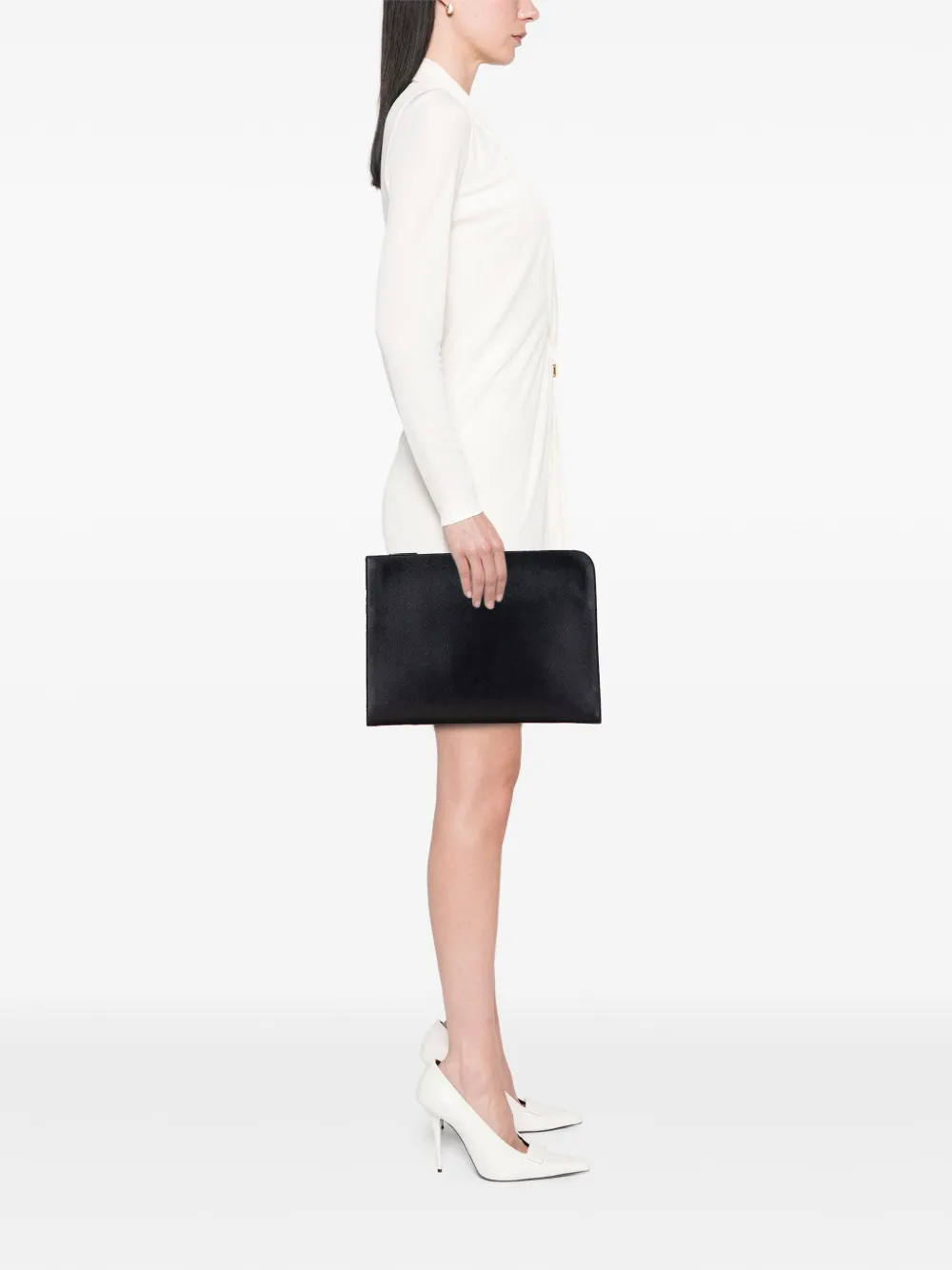 Prada Pre-Owned 2013-2025 Saffiano Zip Around Portfolio clutch bag | Pre-Owned | Image 2
