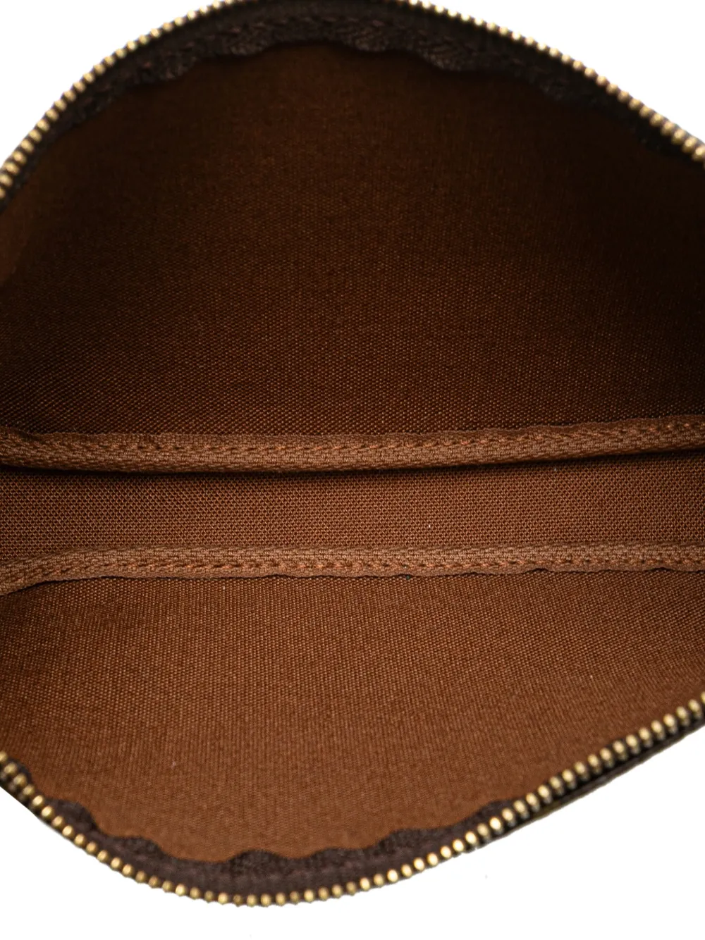 Pre-owned Louis Vuitton 2001 Monogram Pochette Accessoires Shoulder Bag In Brown
