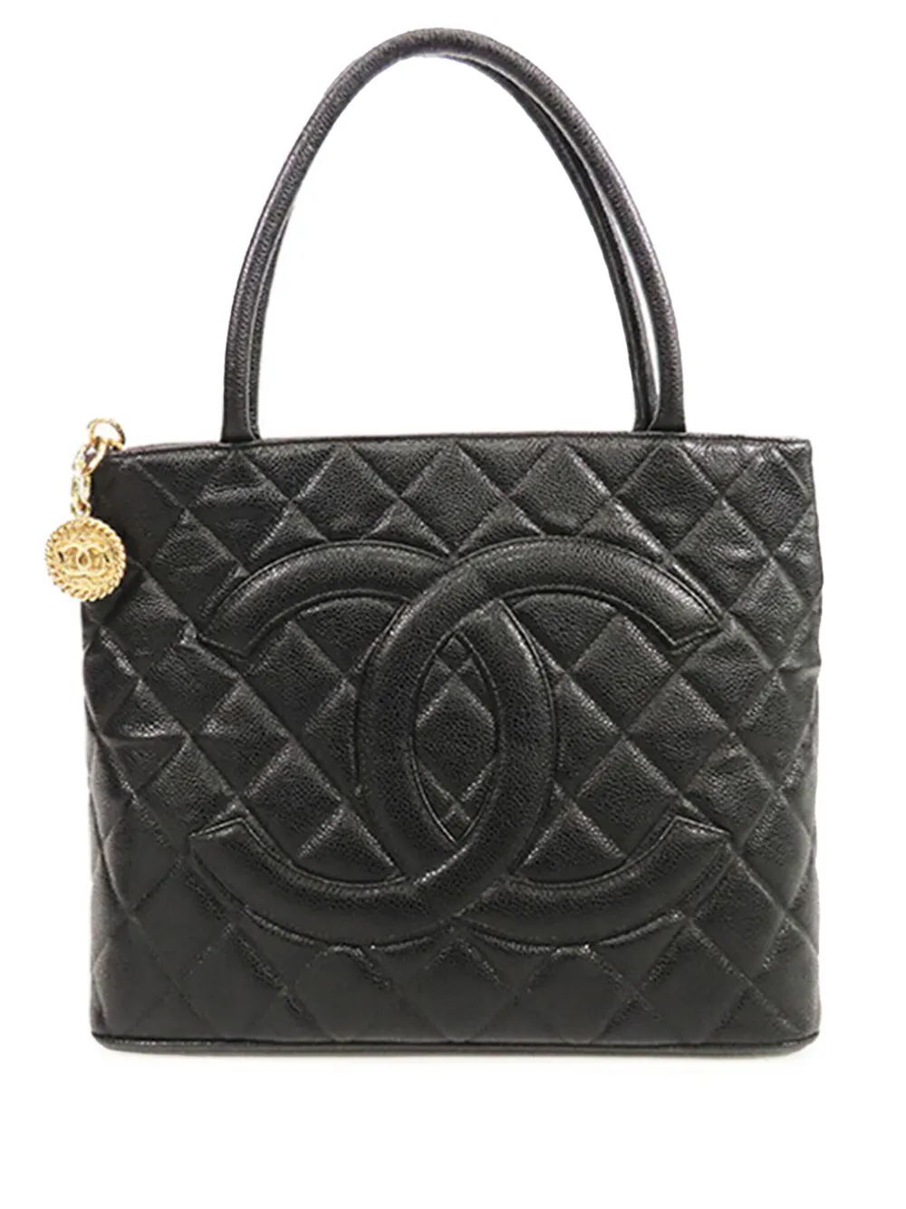 CHANEL Pre-Owned 2003-2004 Caviar Medallion tote bag | Black | Image 1