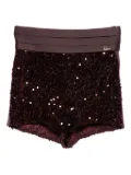 Elisabetta Franchi sequin-embellished shorts - Red
