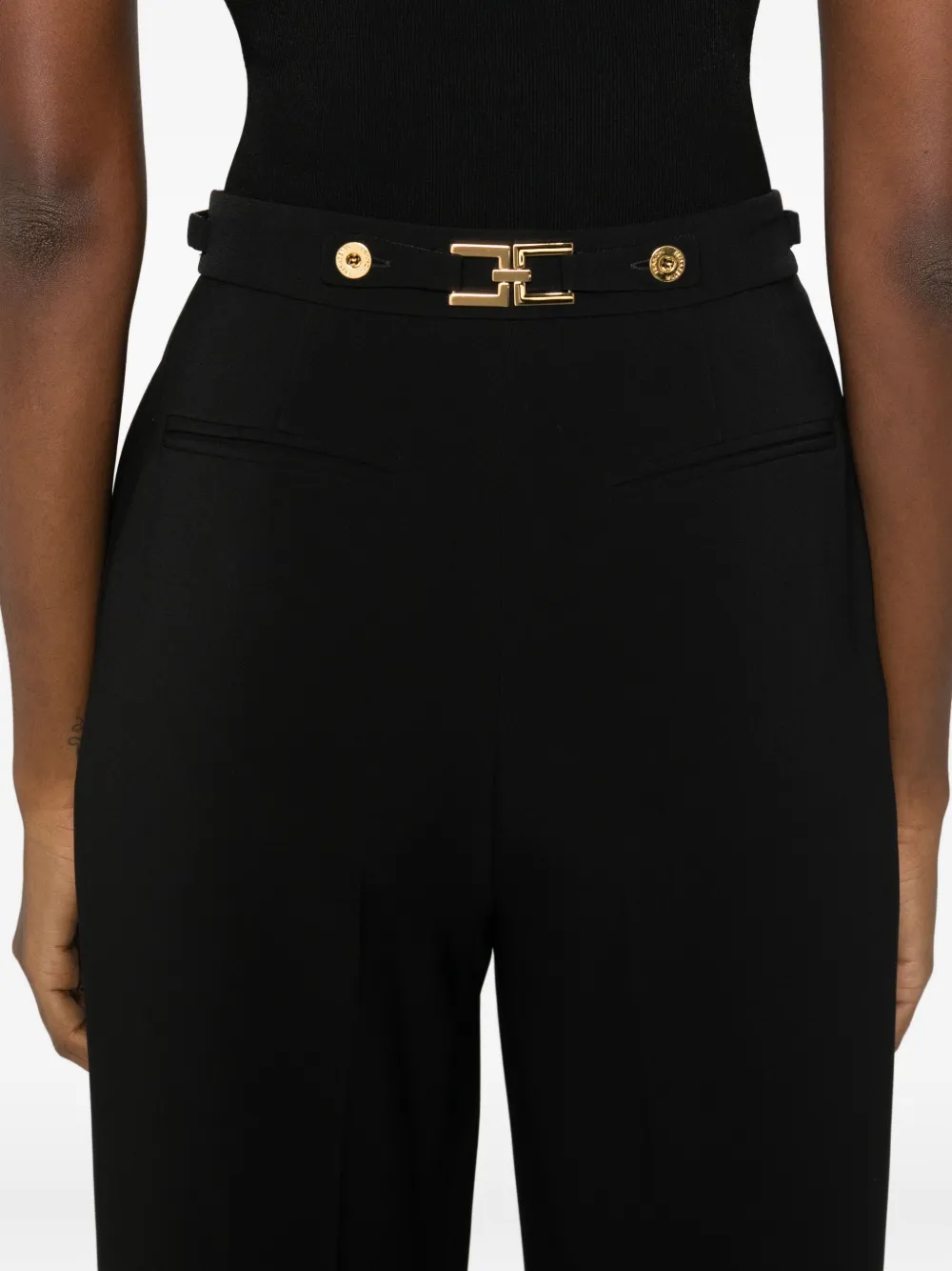 Elisabetta Franchi Straight broek Zwart