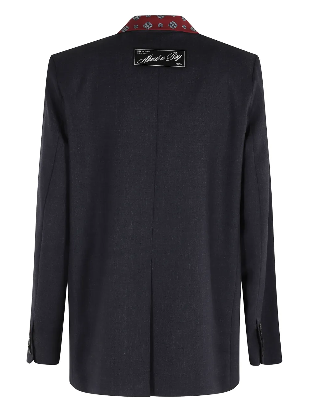 Erika Cavallini Wool Double-breasted Blazer In Black