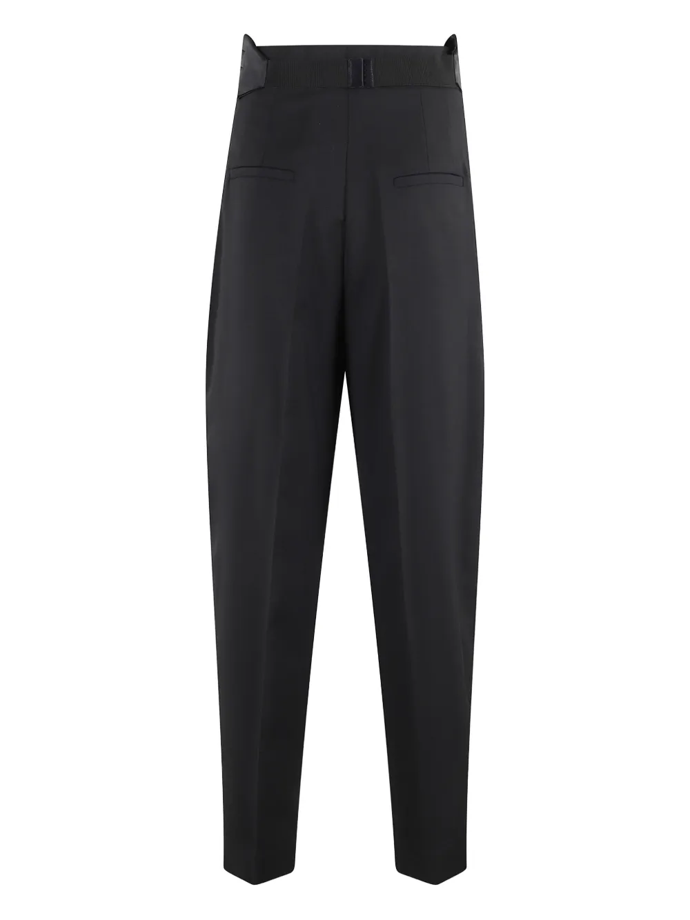 Erika Cavallini pleated satin-trim trousers - Zwart