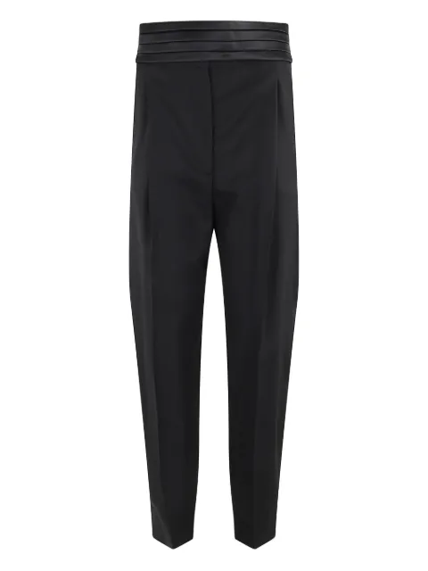 Erika Cavallini  pleated satin-trim trousers
