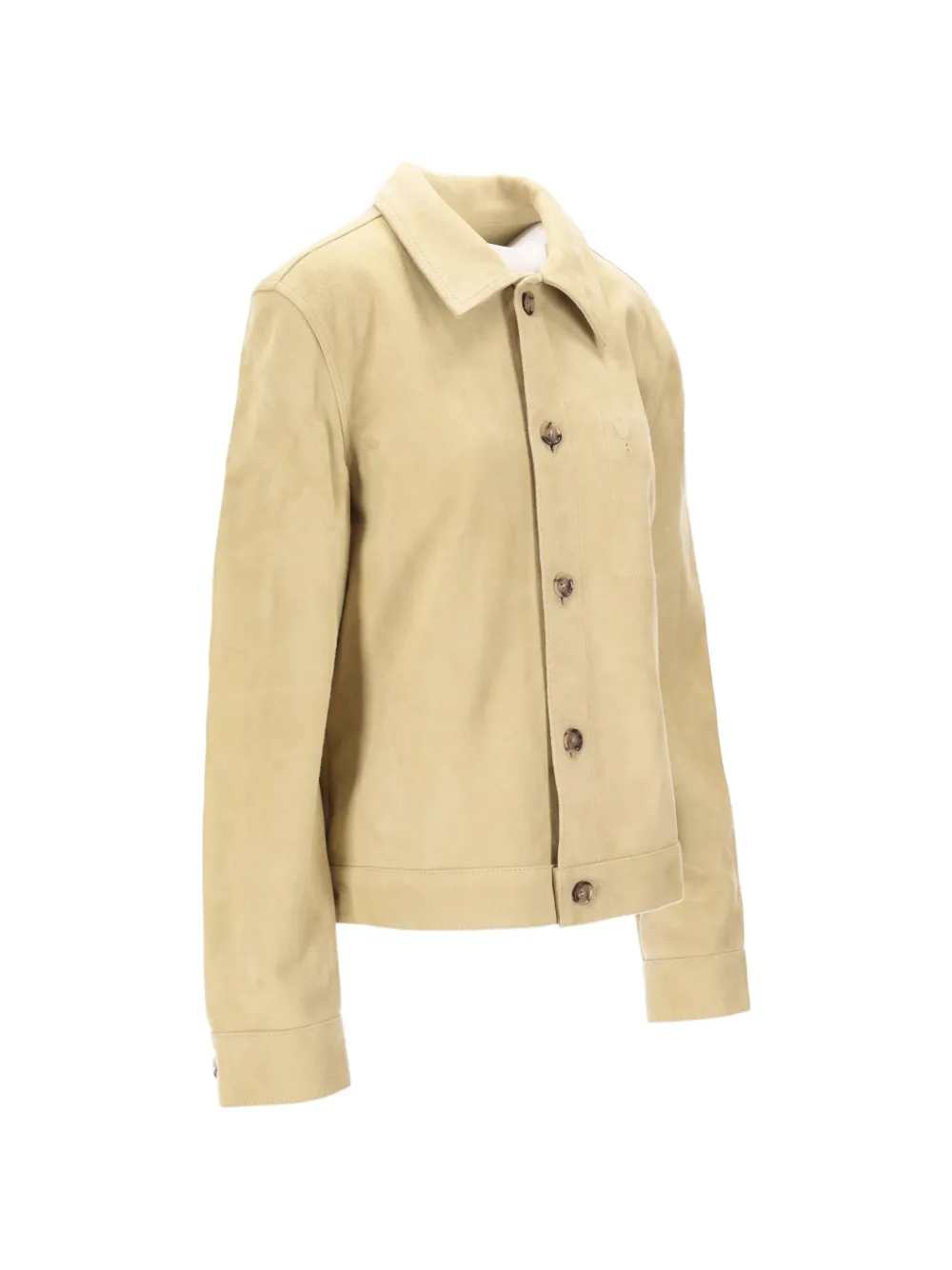 AMI Paris Leren jack Beige