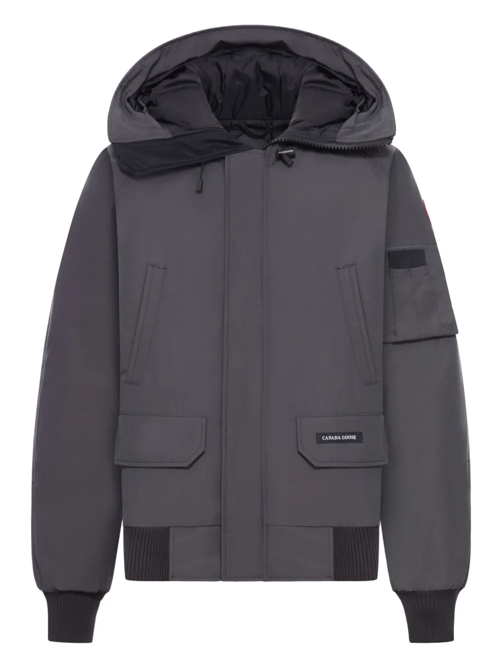 Canada Goose Hooded Bomber Jacket Long Sleeves In Blue