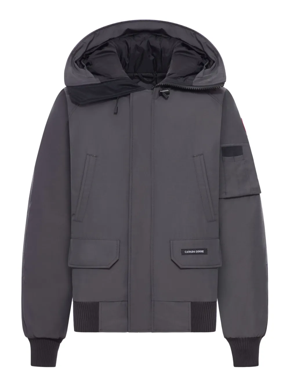 Canada Goose Hooded Bomber Jacket Long Sleeves In Blue