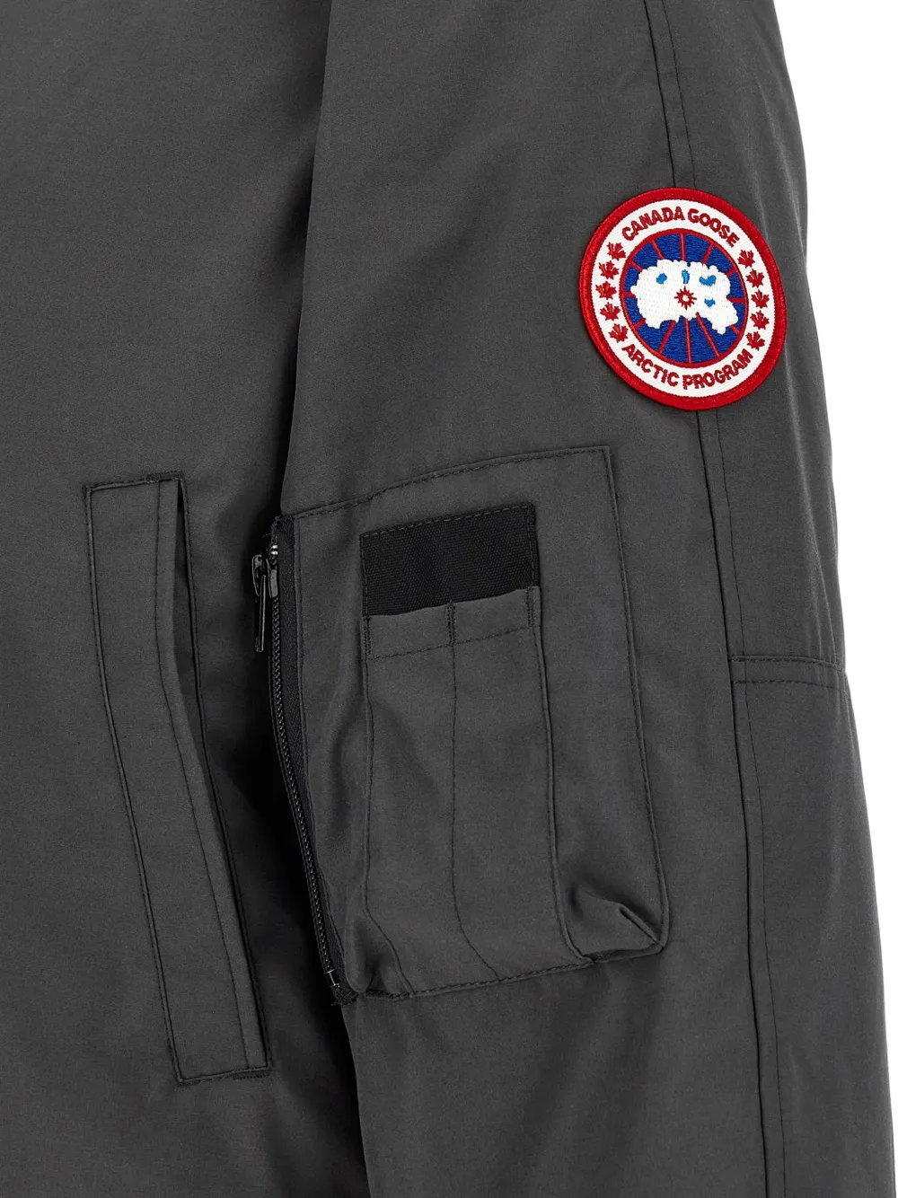 Canada Goose Chilliwack jack met logo-patch en capuchon Grijs