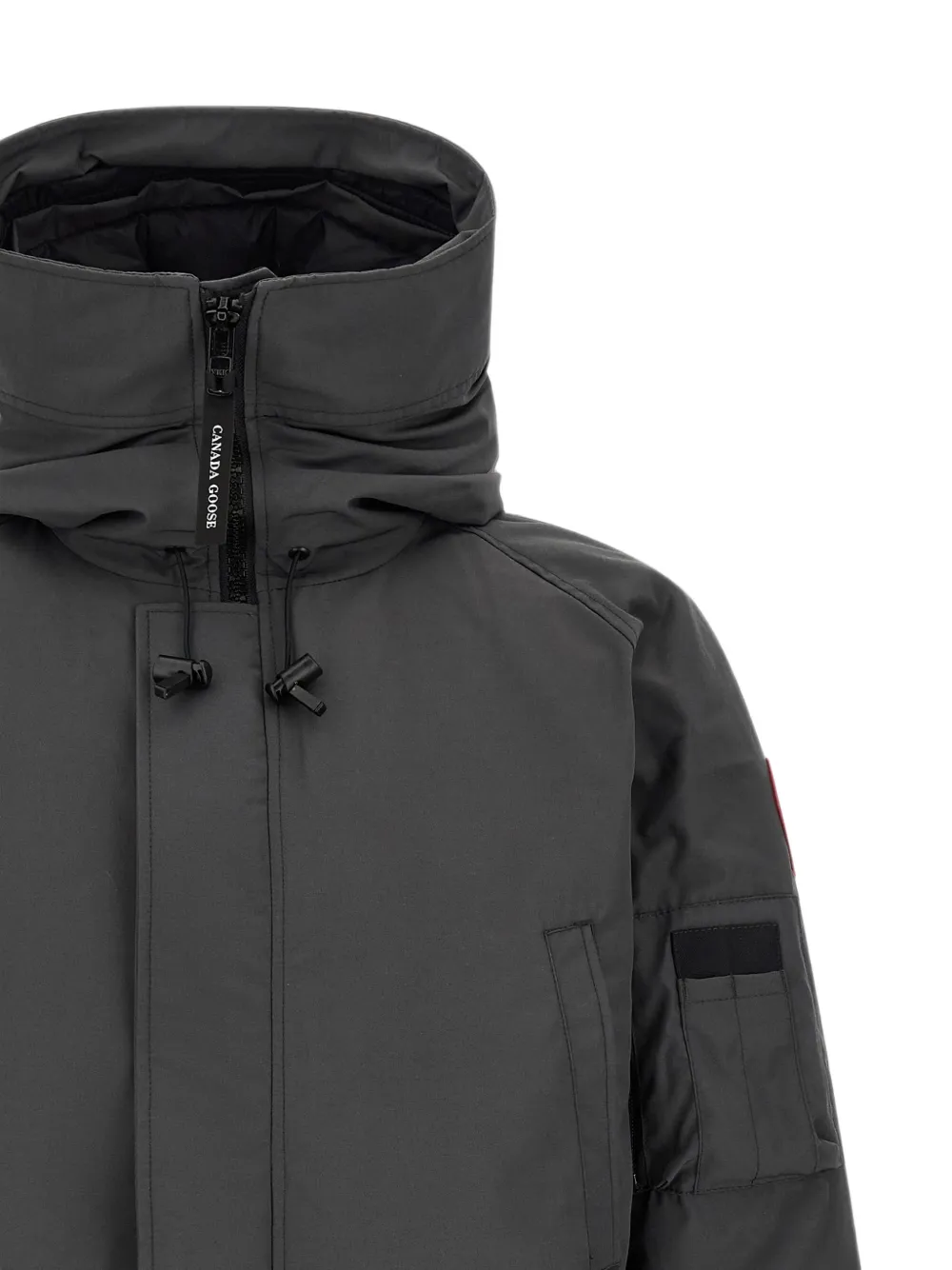 Canada Goose Chilliwack jack met logo-patch en capuchon Grijs