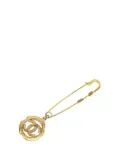CHANEL Pre-Owned 1970-1980 Gold Plated CC Safety Pin Brooch costume brooch