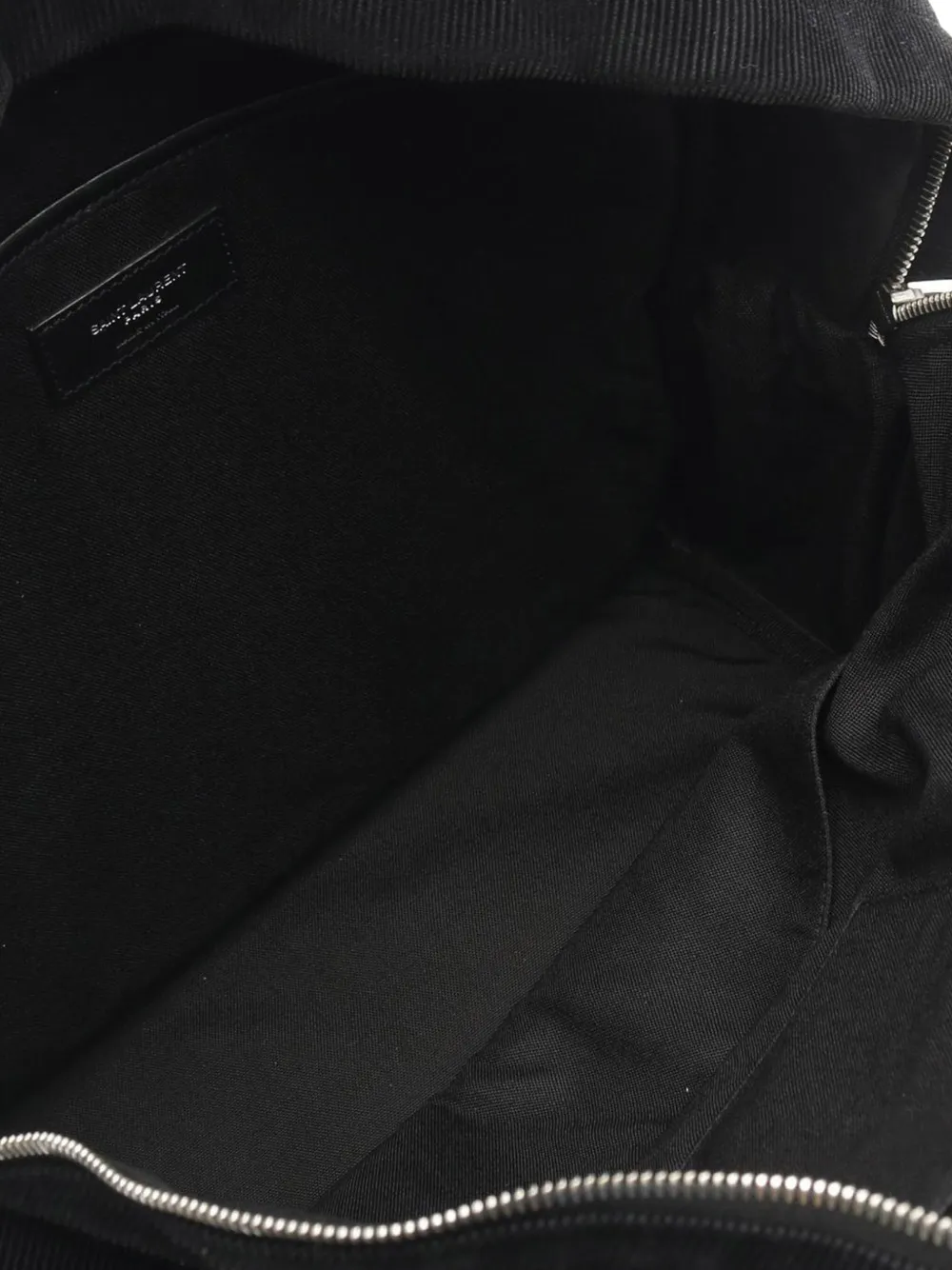 Pre-owned Saint Laurent 2013-2025 Corduroy City Backpack In Black