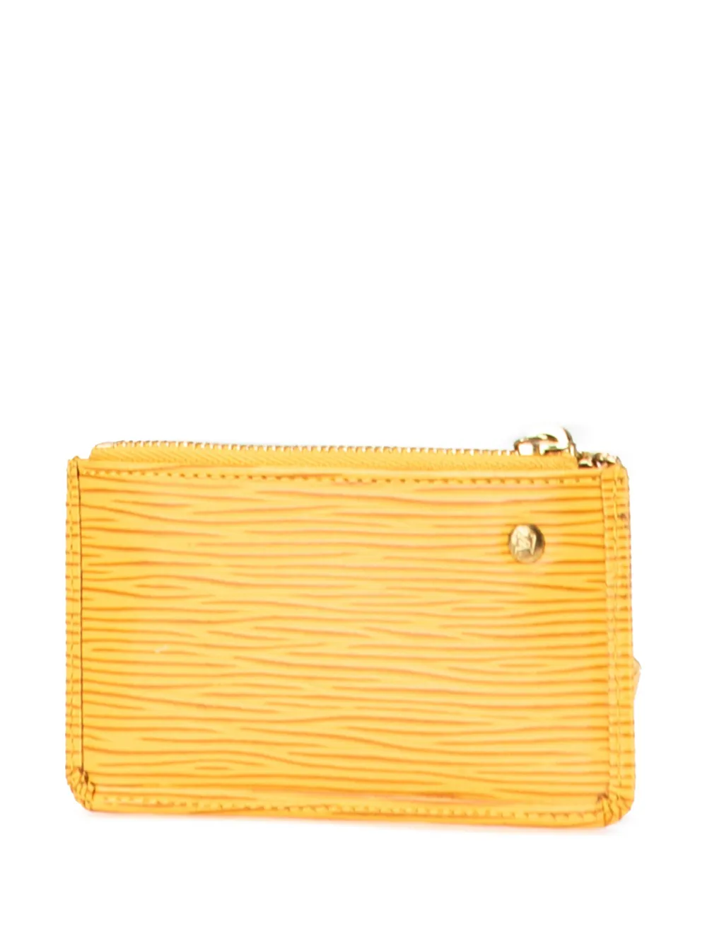 Pre-owned Louis Vuitton 2001 Epi Key Pouch Coin Pouch In Yellow