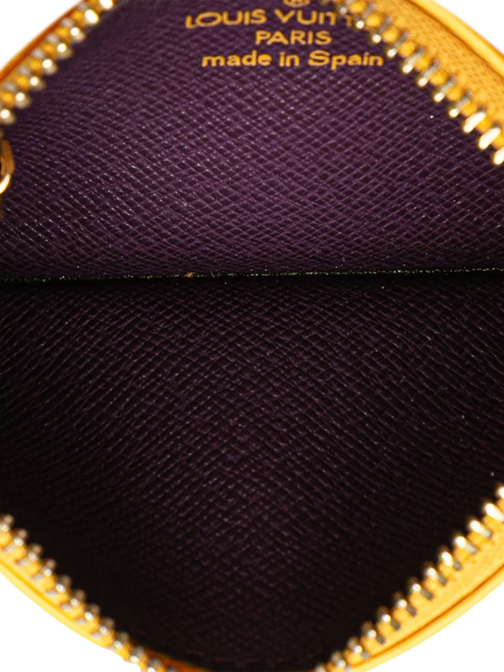 Pre-owned Louis Vuitton 2001 Epi Key Pouch Coin Pouch In Yellow
