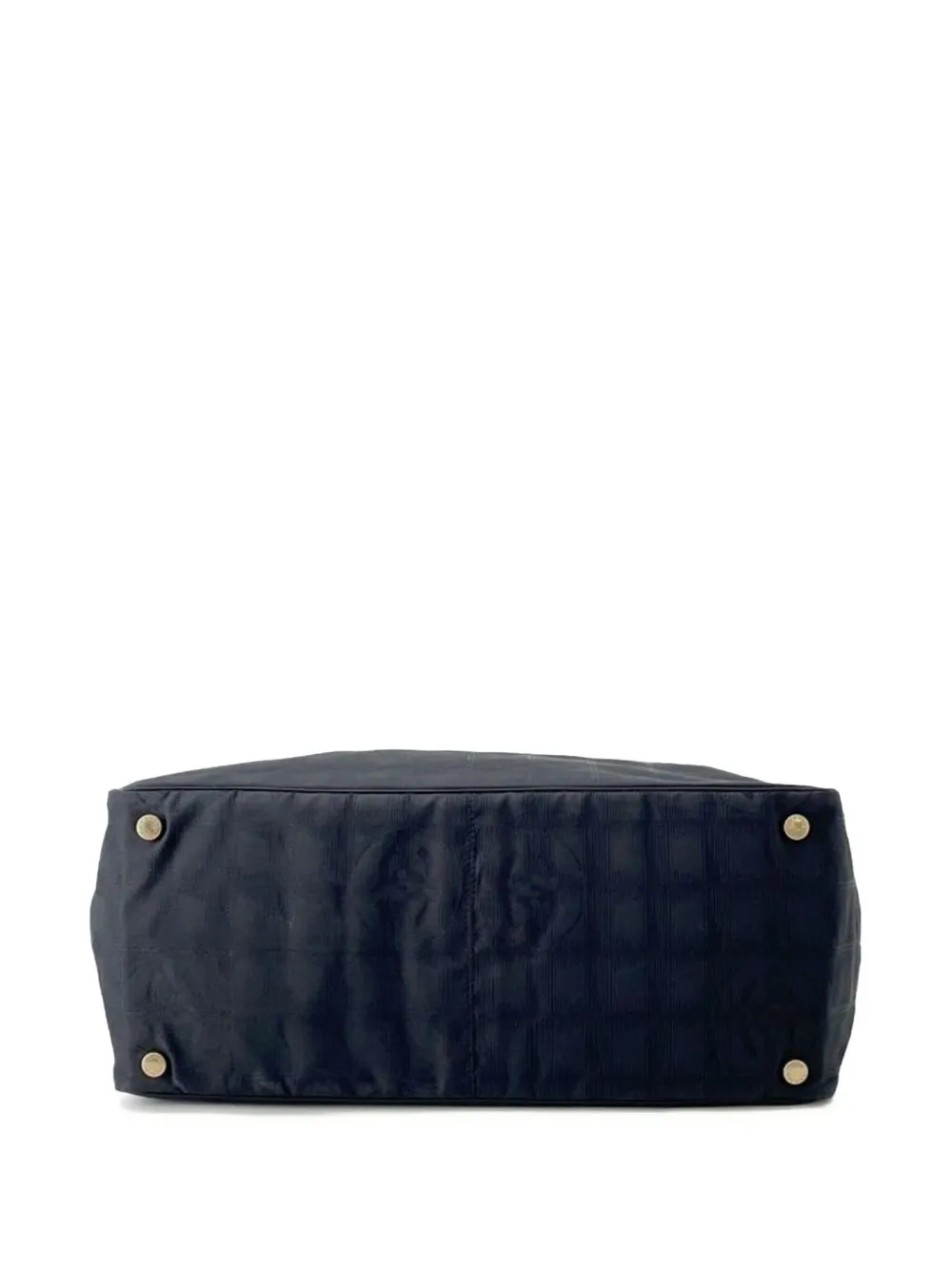 Pre-owned Chanel 2003-2004 New Travel Line Nylon Tote Bag In Black