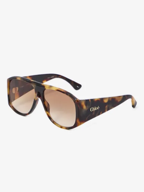Chloé Eyewear lentes de sol con armazón estilo carey
