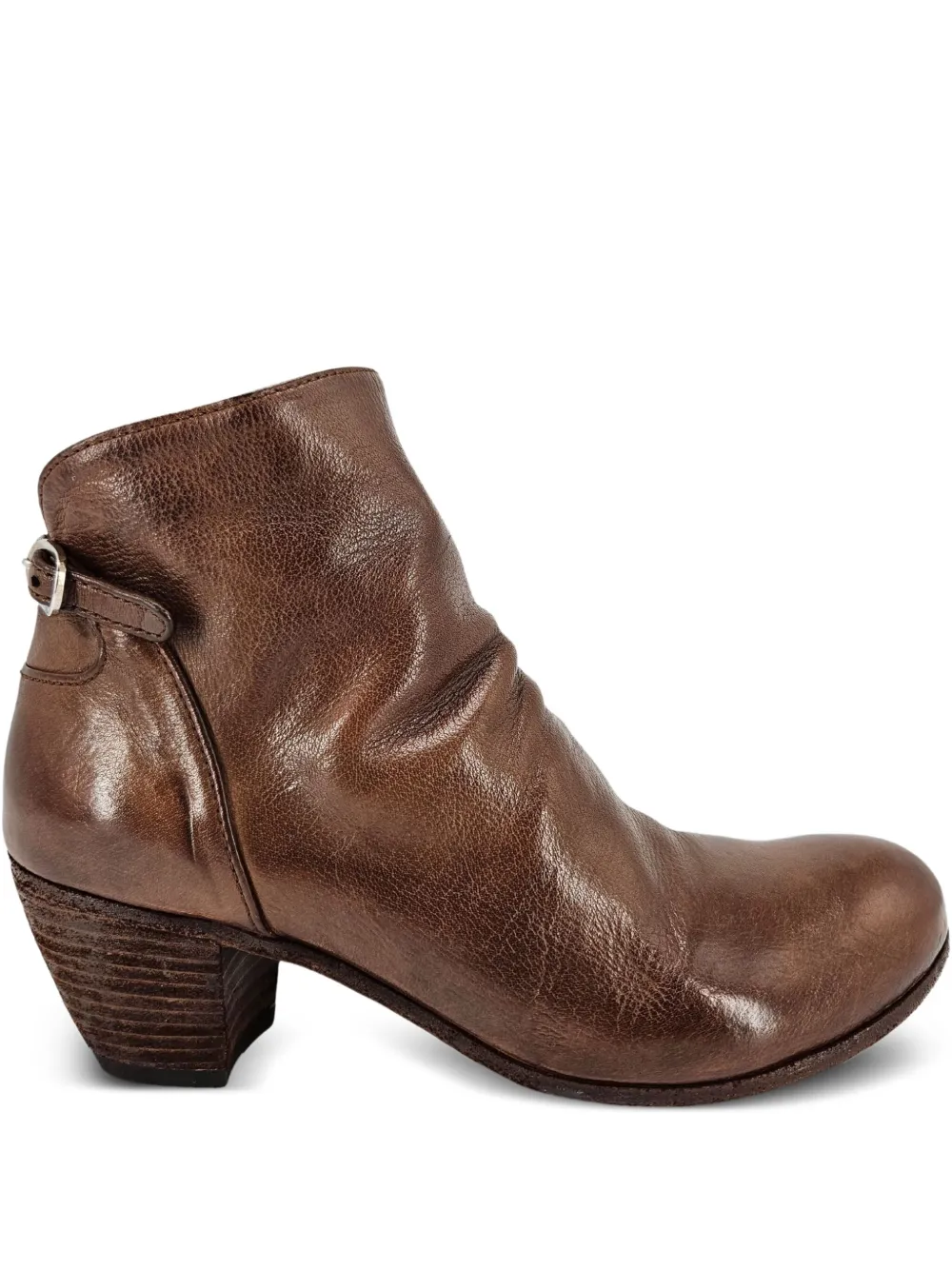 Officine Creative 50mm Chabrol side-zip leather ankle boots Brown